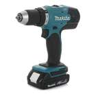 Аккумуляторная дрель-шуруповерт Makita DDF453SYE+набор сверл D-20769+очки PGW-180110/CLEAR+перчатки PGH-160350-L — Фото 12